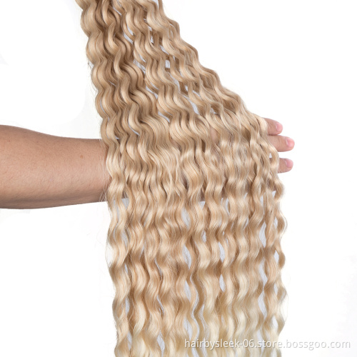 Deep Water Wave Synthetic braiding hair 100 to 300 gram 18 to 30inches Ombre twist hair bundles no weft synthetic hair extension
